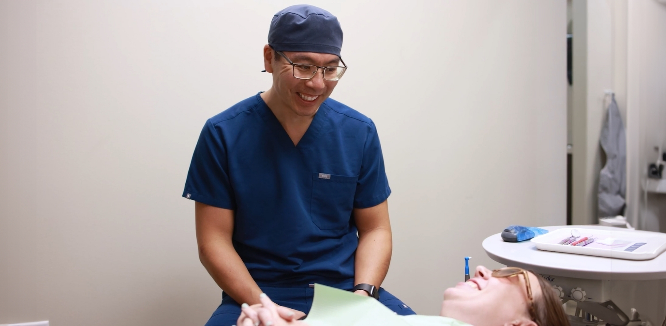 Emergency dentist in Rowlett smiling at patient