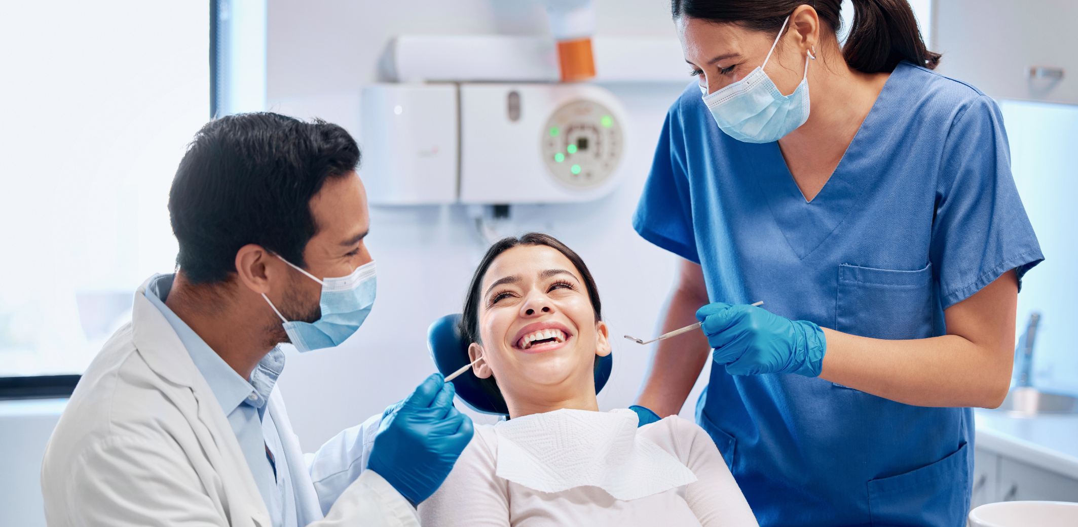 Dental patient visiting dentist for preventive dentistry in Rowlett